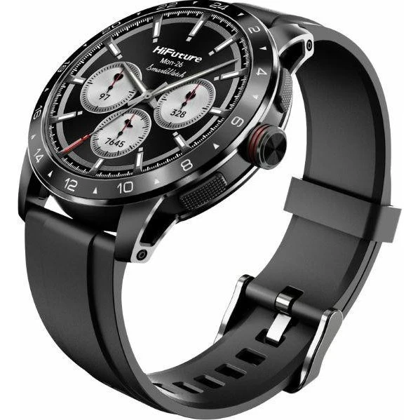 HiFuture Flex2 Smartwatch, 1.39", IP68, Sort