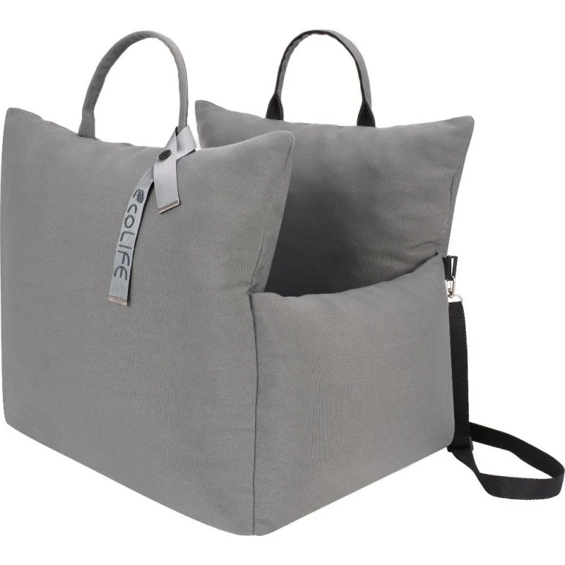 Peppy Buddies Hunde Bilsæde Grå 50x42x42 cm – 2-i-1 Brug
