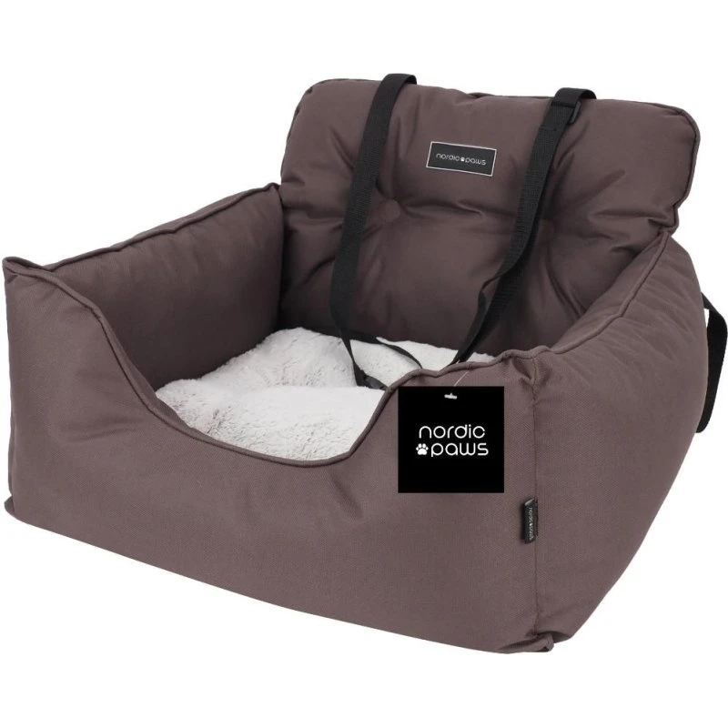 Nordic Paws Cozy Luksus Bilsæde, Brun, One-Size