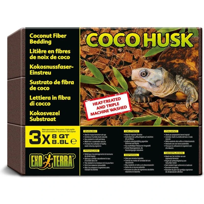 Exo Terra Coco Husk tropisk terrariumsubstrat 3-pak