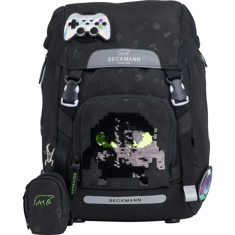 Beckmann Classic 22 L Skoletaske Pixel