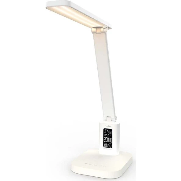 Nedis LED Bordlampe, dæmpbar, 3 lysstyrker, genopladelig, hvid