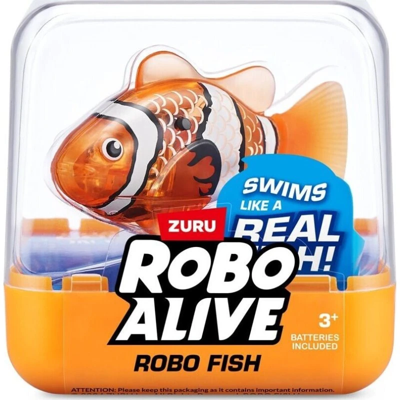 Zuru Robo Alive Robo Fish Orange med Hvid