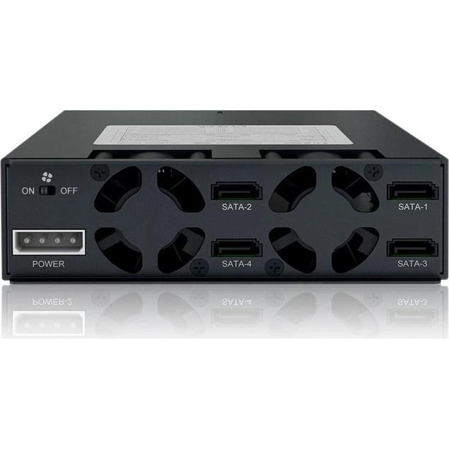 Icy Dock MB994SP-4SB-1 5,25" Hotswap Bænk – 4x 2,5" SATA, Sort