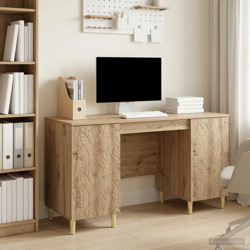 vidaXL Artisan-eg Konstrueret Træ Skrivebord 142,5 x 50 x 75 cm