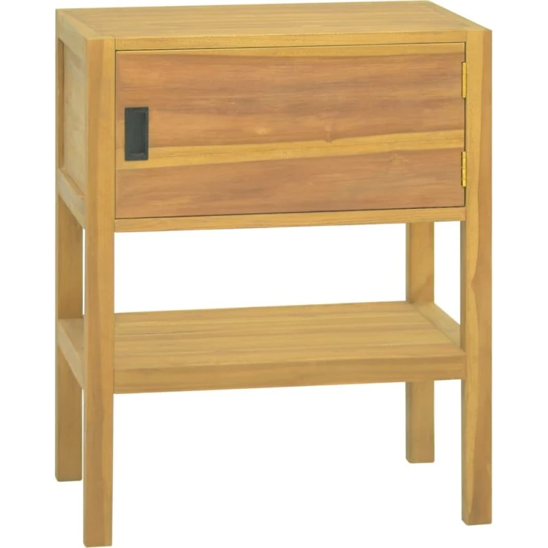 vidaXL Badeværelsesskab 60x40x75 cm i massivt teaktræ