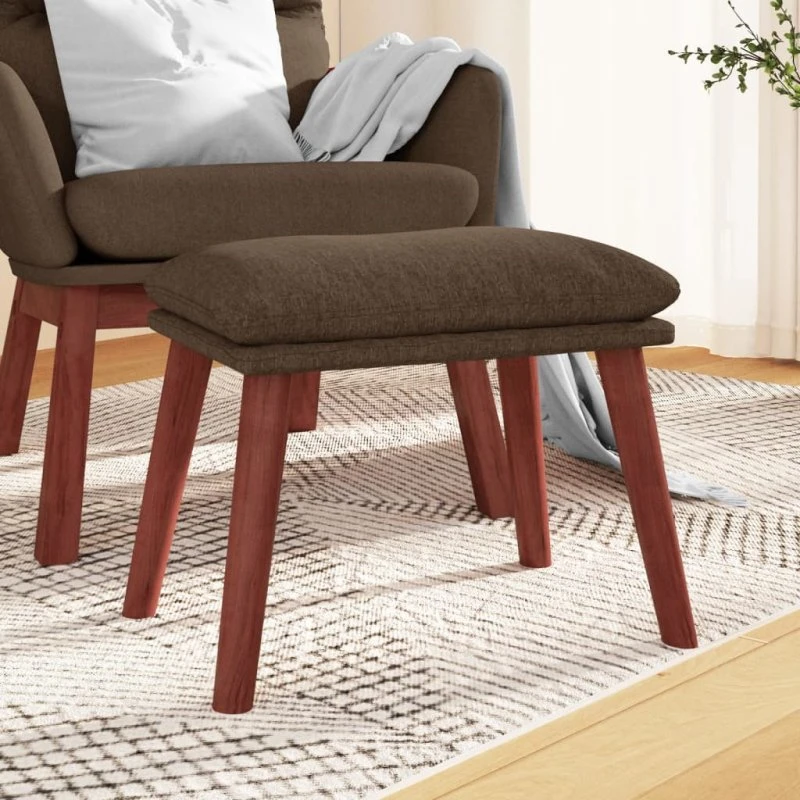 vidaXL Fodskammel 45x29,5x35 cm brun stof