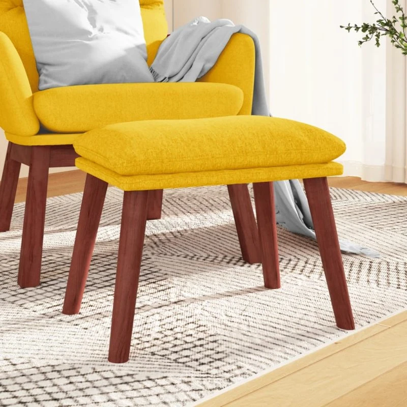 vidaXL Fodskammel 45x29,5x35 cm sennepsgul