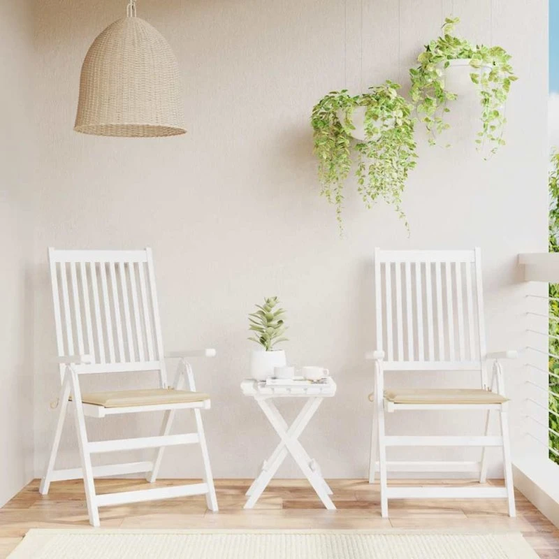 vidaXL Hynder til Havestol 2 stk. 40x40x4 cm, Beige