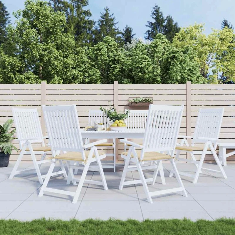 vidaXL 6 stk. hynder til havestol 40x40x4 cm beige oxfordstof