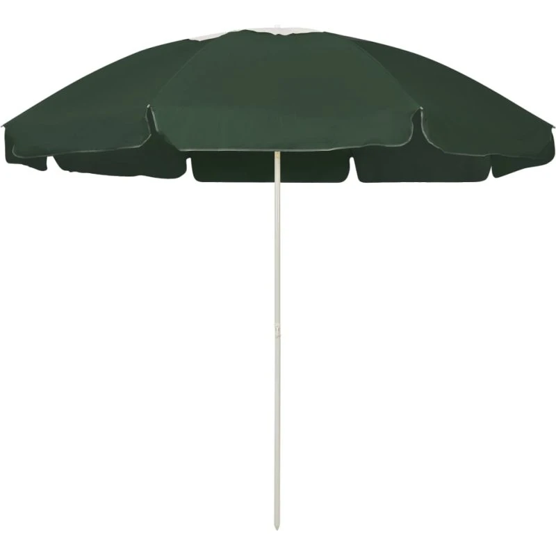 vidaXL Strandparasol 240 cm grøn med vippefunktion