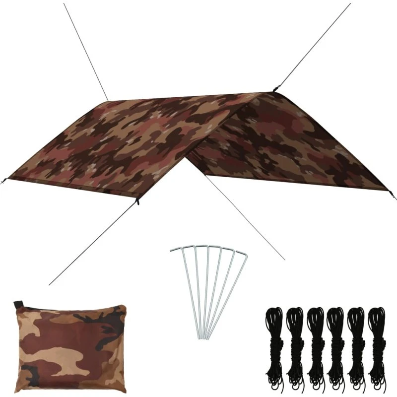 vidaXL 3x2 m udendørs presenning camouflage