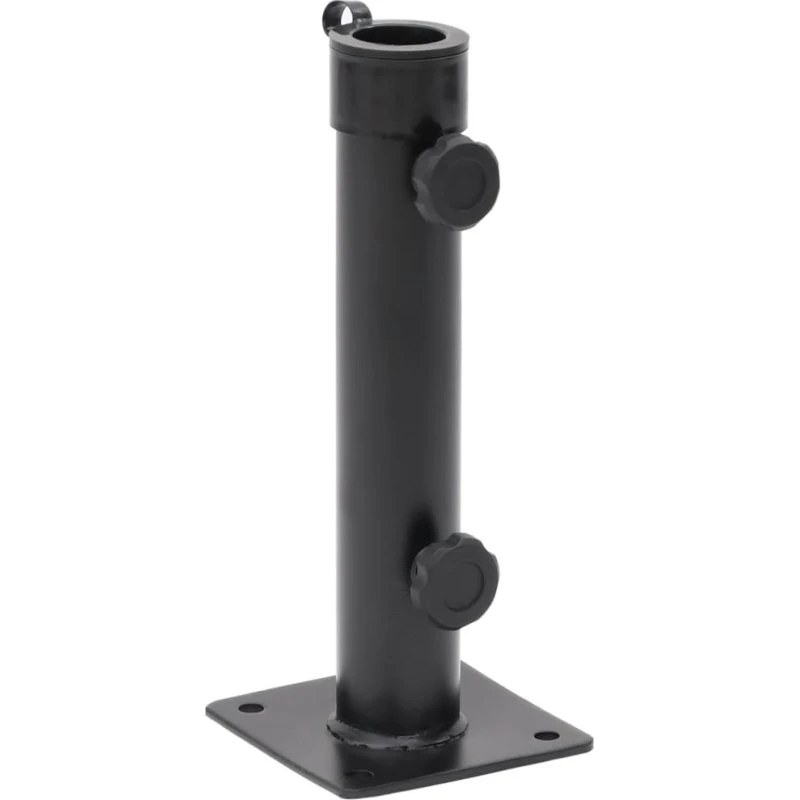 vidaXL Parasolholder til Ø38/48 mm, stål, matsort