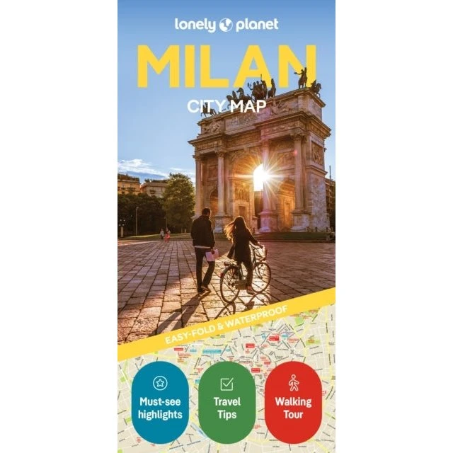 Lonely Planet Milan City Map – Vandsikker, foldbar rejsekort