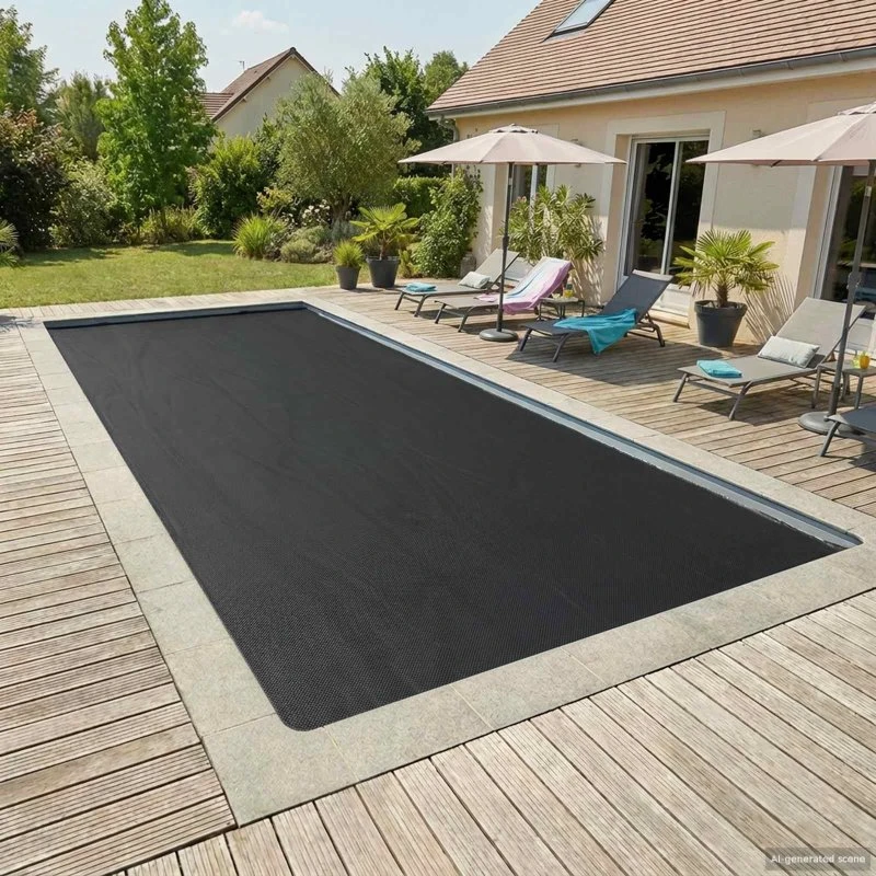 vidaXL Solar Pool Cover Ekstra Tung 800 x 500 cm 400 μm Sort