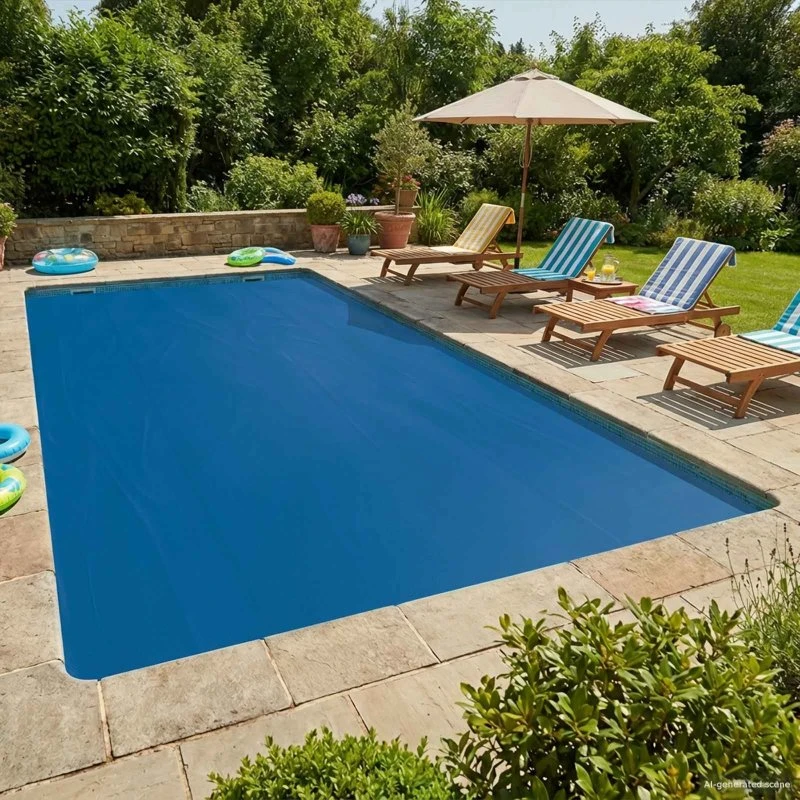 vidaXL Solar Pool Cover 732 x 366 cm 400 μm Firkantet Ekstra Tung