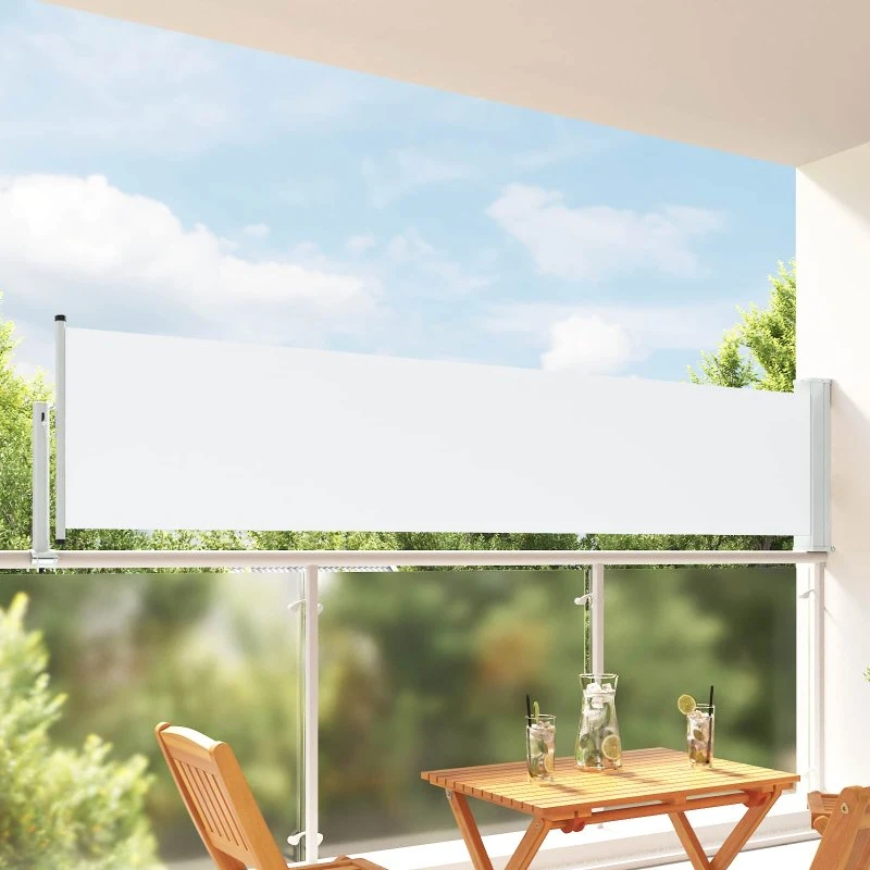 vidaXL Side Markise 60 x 300 cm Rektangulær Hvid