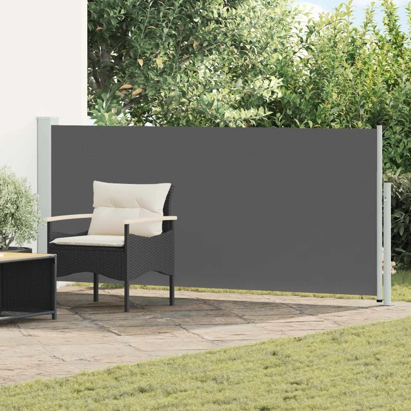 vidaXL Udtrækkelig Side-Markise 120 x 300 cm Antracit