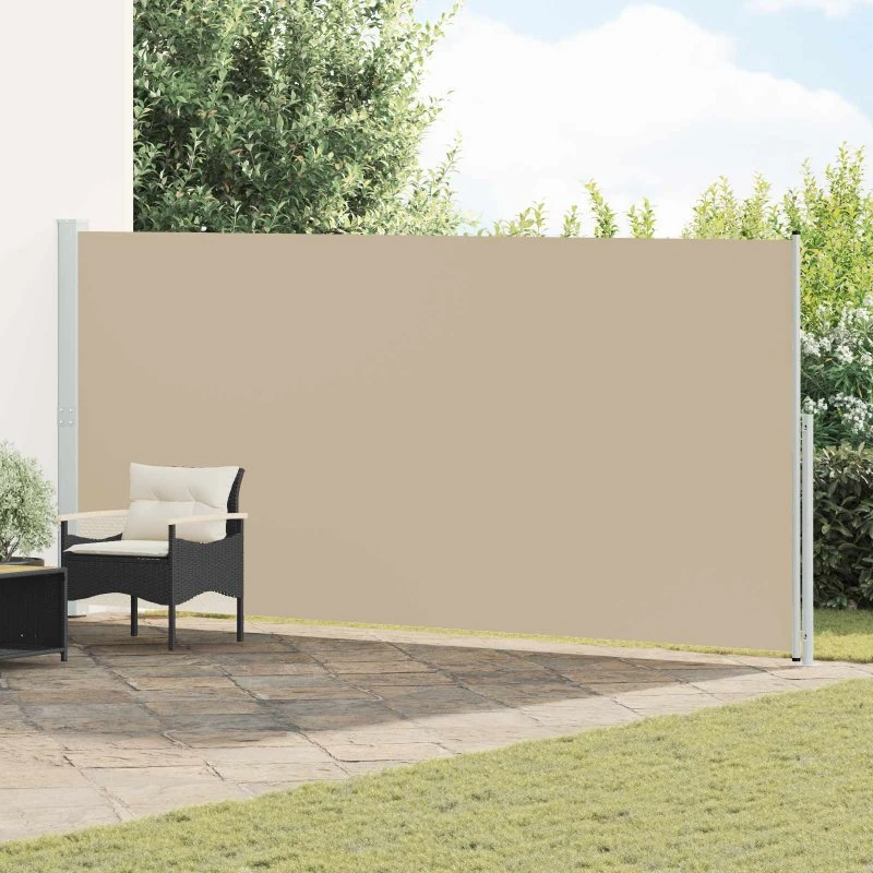 vidaXL Udtrækkelig Side-Markise 180 x 500 cm 100% Polyester Stål