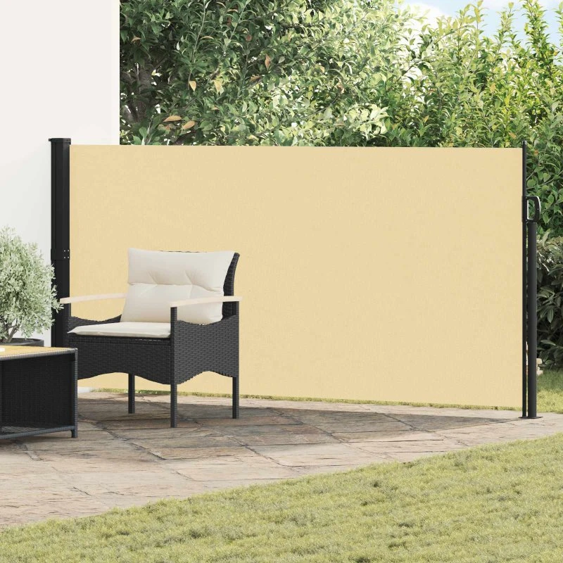vidaXL Udtrækkelig Side-Markise 117 x 300 cm Sand