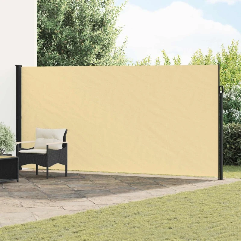 vidaXL Udtrækkeligt Side-Markise Sand 300 x 200 cm