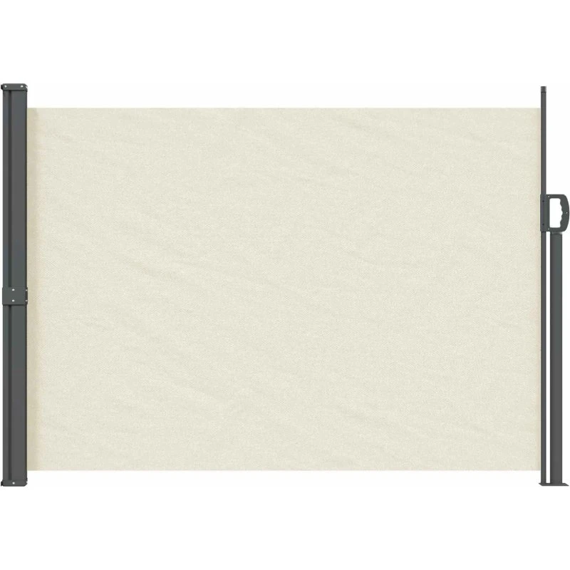 vidaXL Udtrækkeligt Side-Markise 120 x 300 cm, 100% Polyester med PU-Behandling, Stålramme