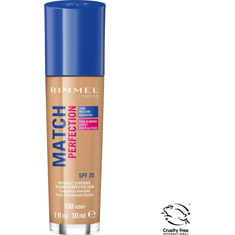 Rimmel Match Perfection Foundation SPF20 100 Ivory 30 ml