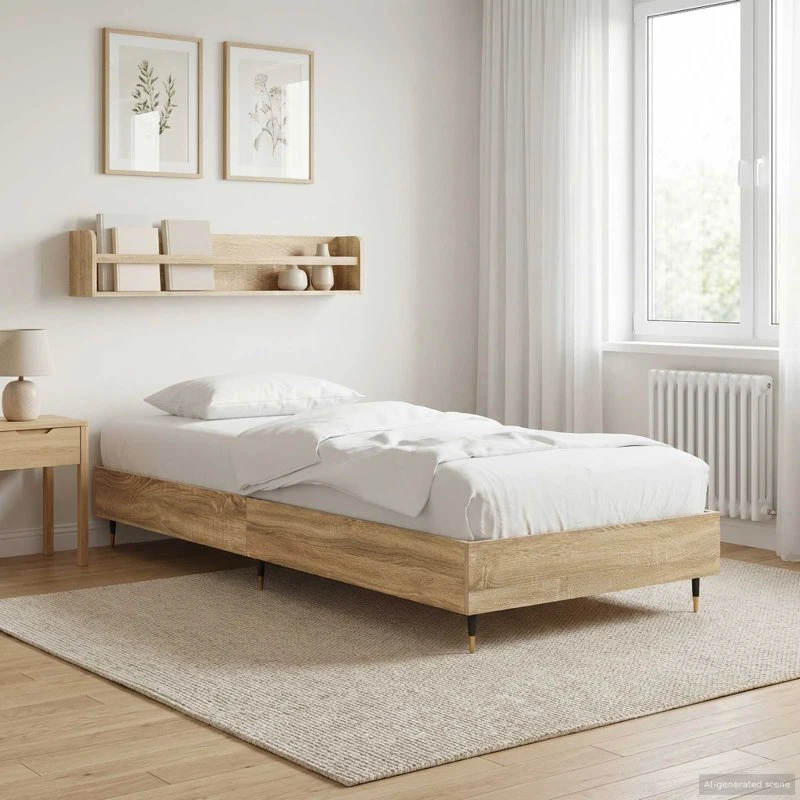 vidaXL Sengestel Sonoma-eg 80 x 200 cm Konstrueret Træ
