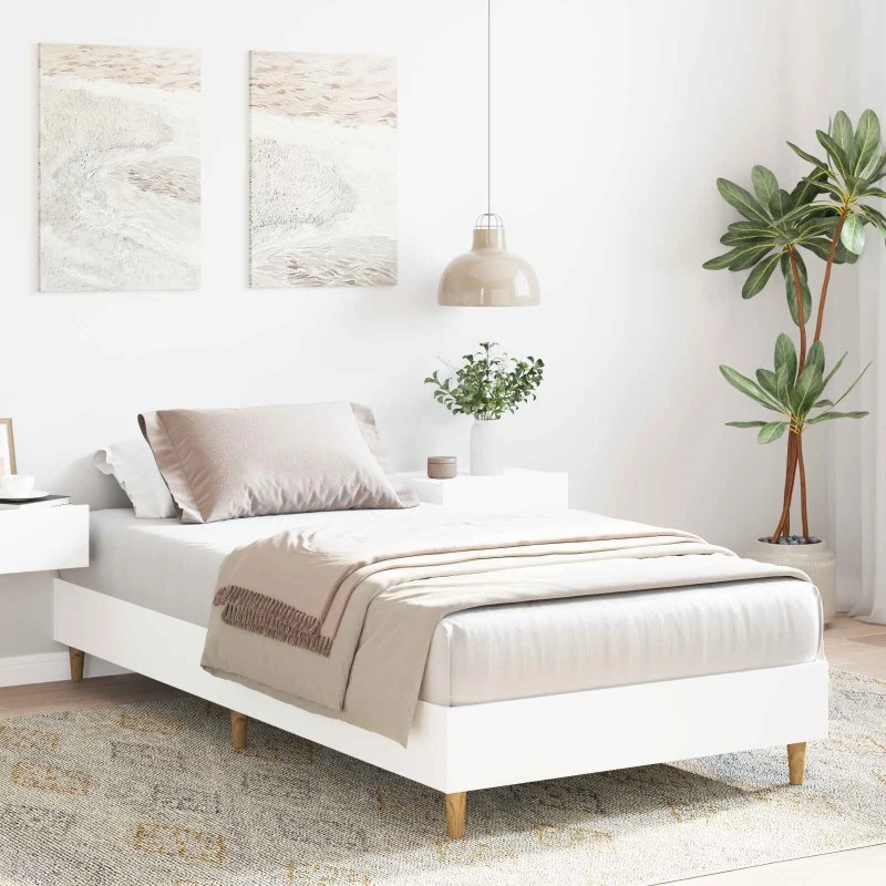 vidaXL Sengestel Hvid 80 x 200 cm Konstrueret Træ