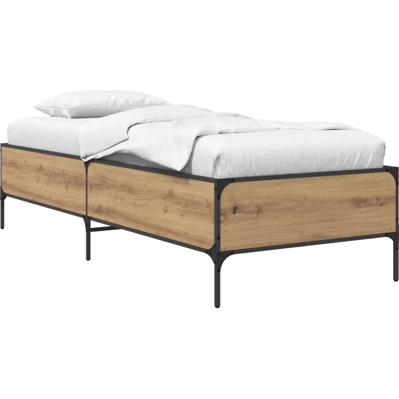 vidaXL Sengestel Artisan-Eg 80 x 200 cm Konstrueret Træ