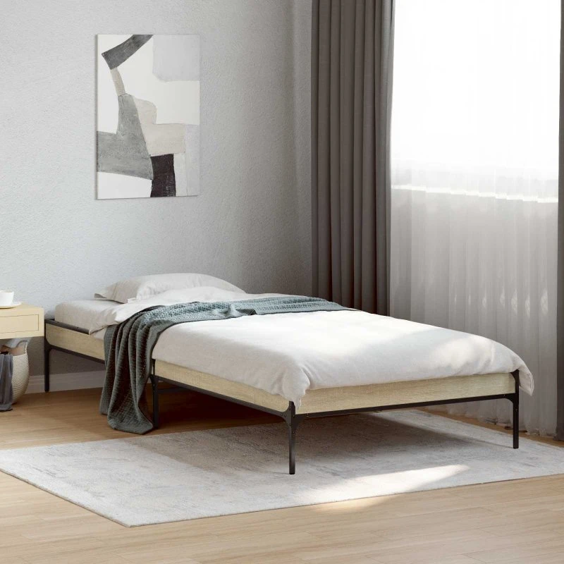 vidaXL Sengestel Sonoma-eg 80 x 200 cm Konstrueret Træ