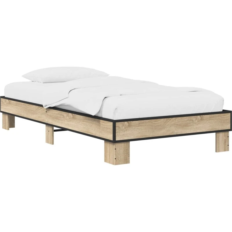 vidaXL Sengestel Sonoma-eg 80 x 200 cm Konstrueret Træ