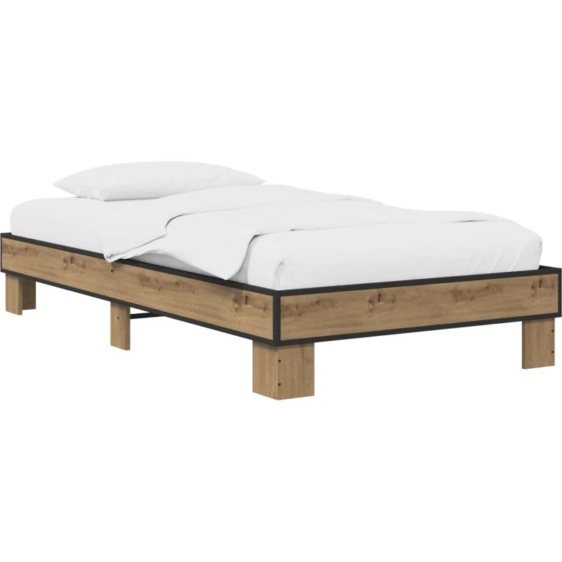 vidaXL Sengestel Artisan-eg 80 x 200 cm Konstrueret Træ