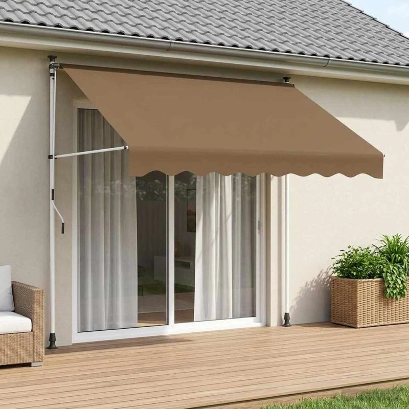 vidaXL Manuel Utrækkelig Markise Beige 300 cm