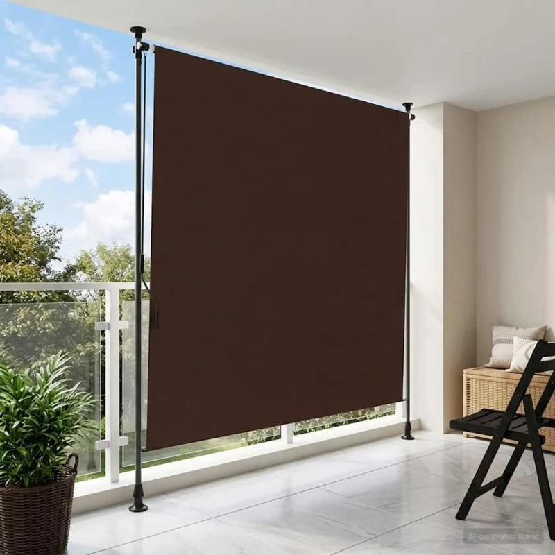 vidaXL Udendørs Rullegardin Brun 200 x 270 cm