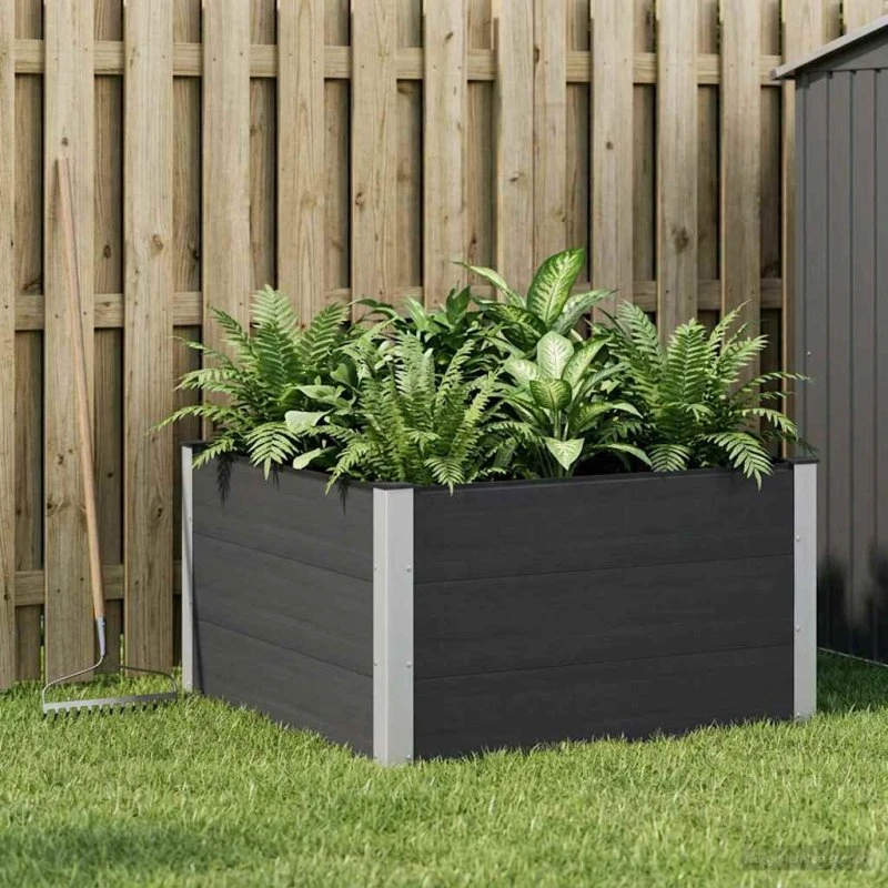 vidaXL Højbed Sort 100x100x54 cm
