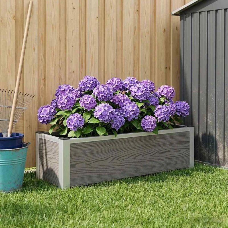 vidaXL Højbed Grå 100x30x22 cm WPC & Aluminium