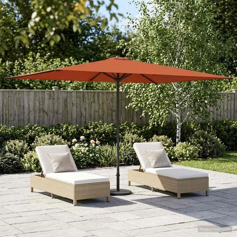 vidaXL Havesol 200x300 cm Rektangulær Terrakotta