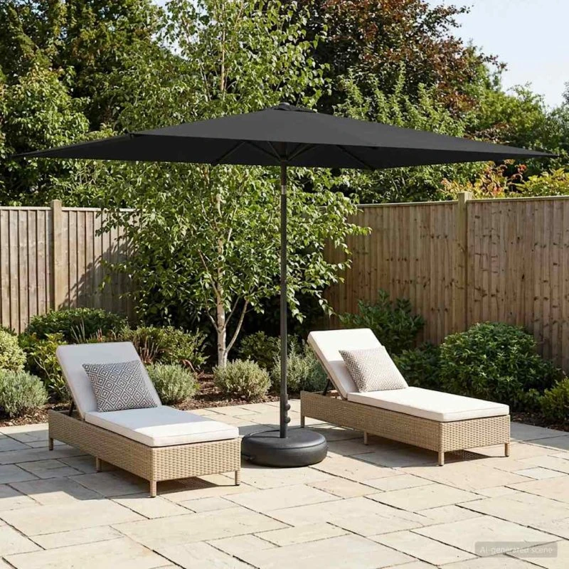 vidaXL Haveparasol 200x300 cm, rektangulær, antracit