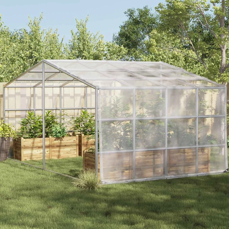 vidaXL Transparent Presenning 5 x 5 m med Øjer