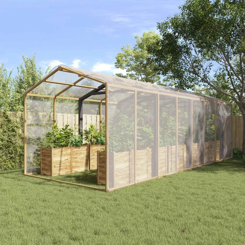 vidaXL Planteovertræk Transparent 6 x 10 m PE