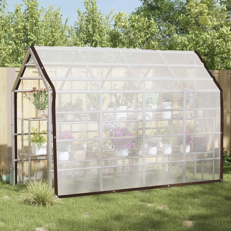vidaXL Planteovertræk Transparent 3 x 3 m med Øjer