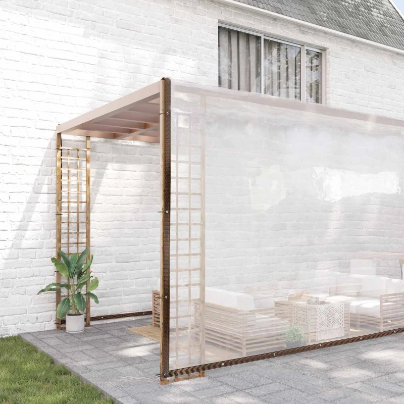 vidaXL Planteovertræk 8 x 12 m Transparent PE med Øjer