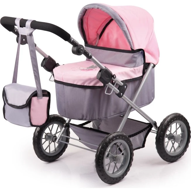 Bayer Dukkevogn Trendy Grå/Rosa (13008AA)