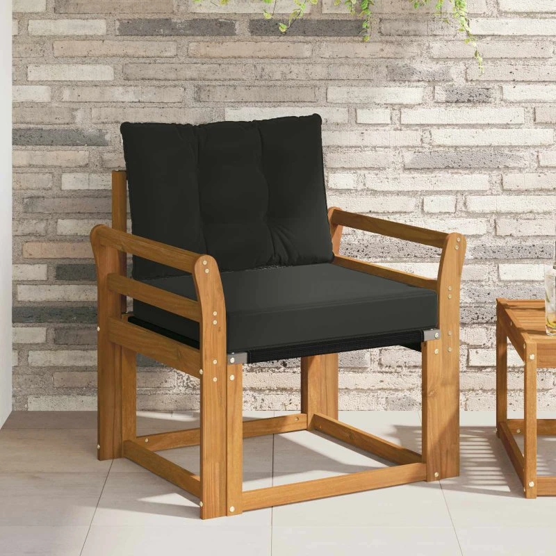 vidaXL 2-stks Udendørs Sofa i Massivt Akacietræ, Naturfarvet