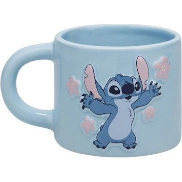 Paladone Stitch Embossed Krus, 400 ml, Lyseblå