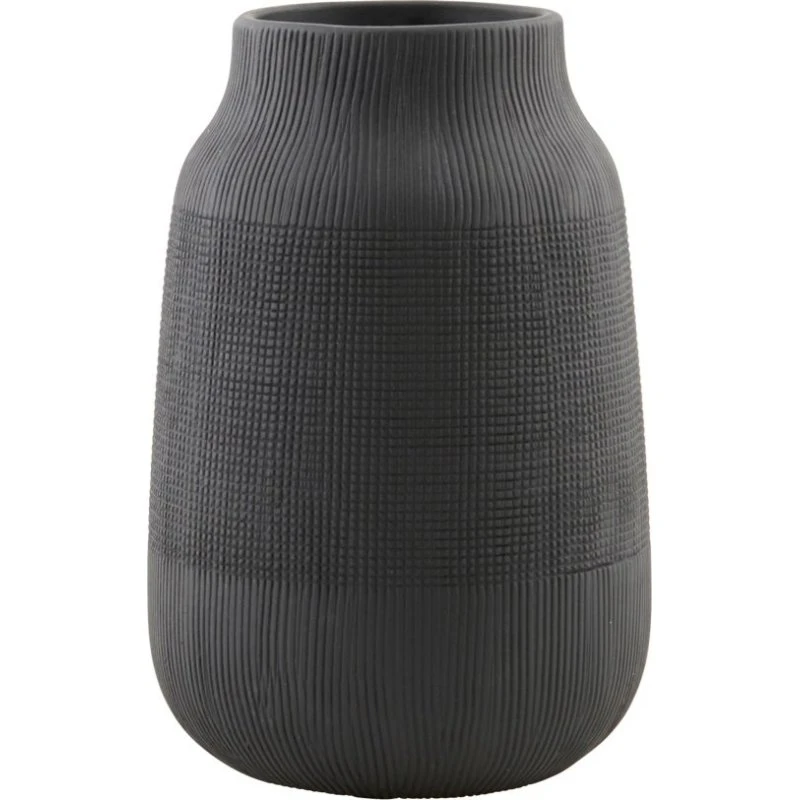 House Doctor Groove Vase Sort 15x22 cm