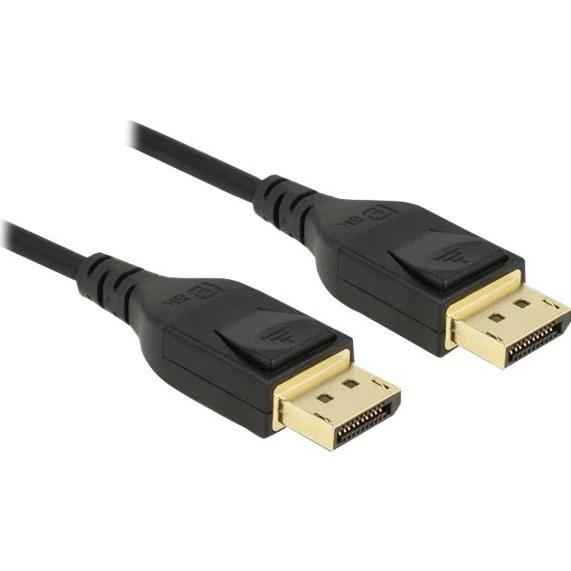 Delock DisplayPort-kabel 2m, sort, 8K-support