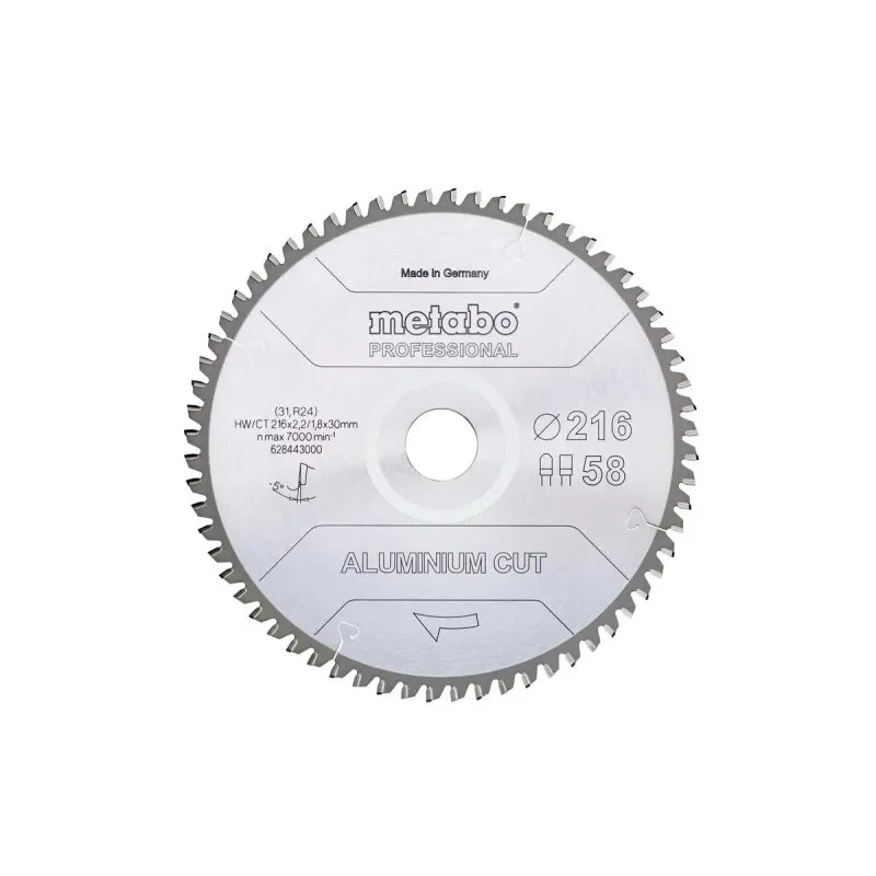 Metabo 628448000 Rundsavklinge 305x30 mm, 84 tænder, aluminium