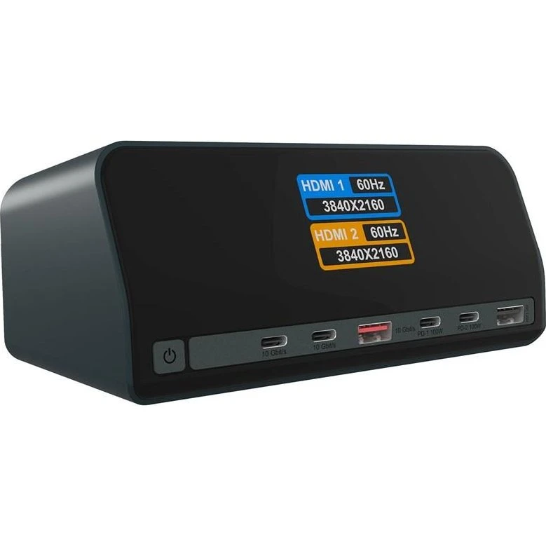 ICY BOX Heart Dock 2300 11i1 Dock med HDMI 2.0 og LCD-skærm